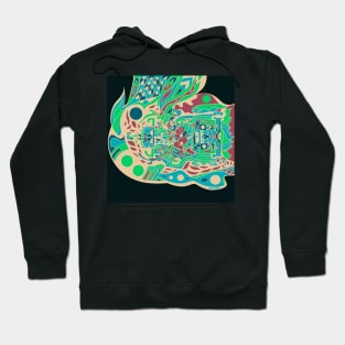 palenque in space with mayan astronaut ecopop Hoodie